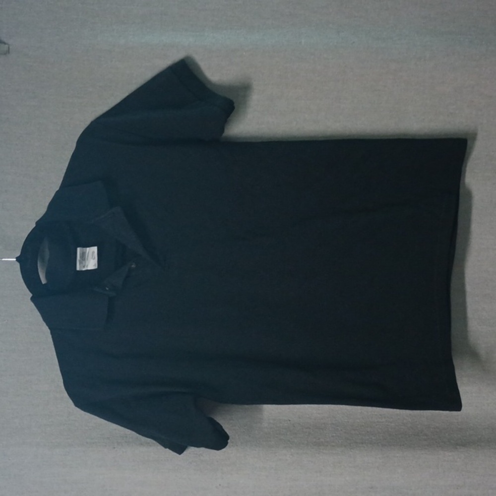 GILDAN Ultra Blend Black Polo Shirt Unisex Uniform Kids Size Large 2 Button